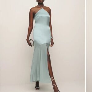 Reformation Tosca Silk Halter Dress